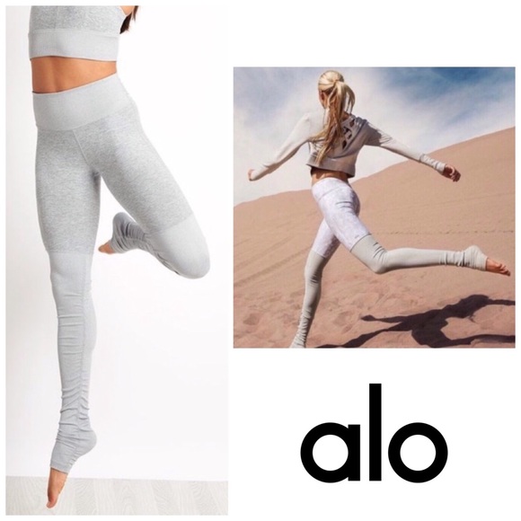 ALO Yoga Pants - ALO YOGA | Goddess Leggings Grey Size Small